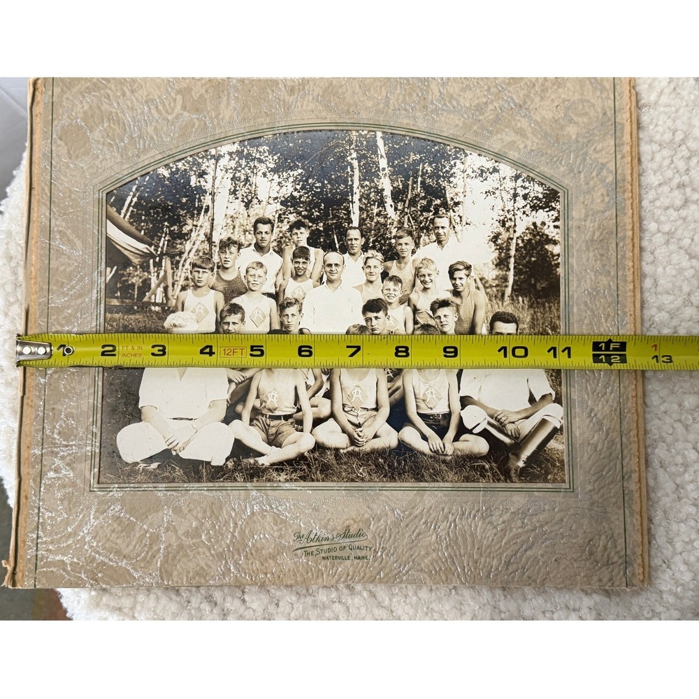 Vintage New England 1920s Boys Camp Original Photo Atkins Studio Waterville ME - Picture 7 of 14